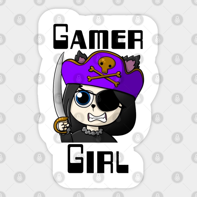 Gamer Girl, Pirate Girl, Wolf Girl, Twitch streamer emote Sticker by WolfGang mmxx